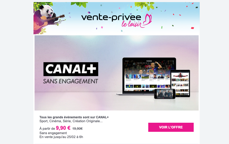 Abonnement Canal+ à 9,99€/mois