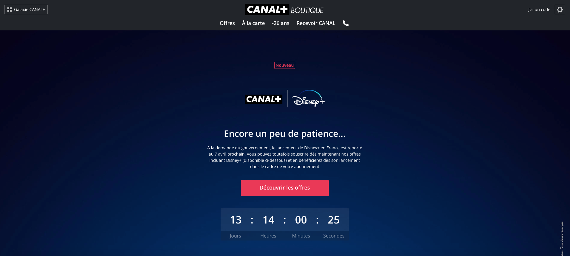 Disney+ rejoint les offres Canal+